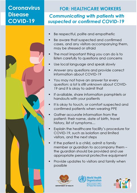 Infographic visualising the recommended advice.